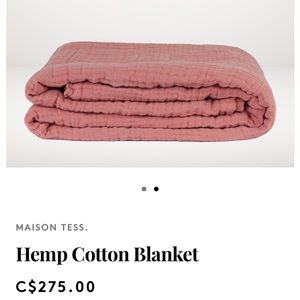 NWOT Maison Tess Hemp/Cotton/Muslin Blanket